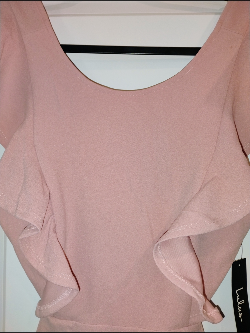 Lulu's Blush Pink Ruffle Flutter Sleeve Mini Dress Coquette Balletcore Medium - Picture 3 of 10